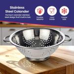24cm Stainless Steel Colander with Handle and Base