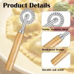 Stainless Steel Ravioli Cutter with Wooden Handle