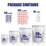 120 Mylar Food Storage Bags with Oxygen Absorbers