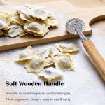 Stainless Steel Ravioli Cutter with Wooden Handle