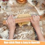 Beech Wooden Non-Stick Rolling Pin for Baking