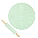 Silicone Rolling Pin and Baking Mat Set