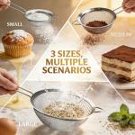 Stainless Steel Fine Mesh Strainer Set