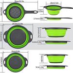 Collapsible Silicone Colander Set for Pasta & Veggies