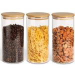 ComSaf 3-Pack Airtight Glass Storage Jars