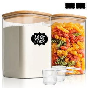 Glass Storage Containers Set for Pasta and More