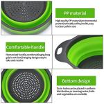 Collapsible Silicone Colander Set for Pasta & Veggies