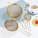 Kyraton Gold Fine Mesh Strainer Set, 3 Pieces