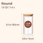 ComSaf 3-Pack Airtight Glass Storage Jars