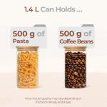 ComSaf 3-Pack Airtight Glass Storage Jars