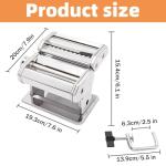 Stainless Steel Pasta Maker with 9 Thickness Settings