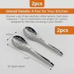 Stainless Steel Slotted Spoons for Straining Pasta