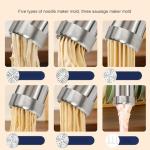Electric Pasta Maker with 5 Molds, Stainless Steel