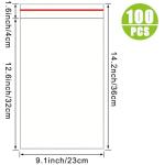 100 Clear Self-Adhesive Cello Bags for Displays