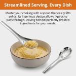 Stainless Steel Slotted Spoons for Straining Pasta