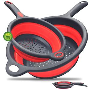 Walfos Collapsible Silicone Pasta Colander Set