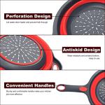 Walfos Collapsible Silicone Pasta Colander Set