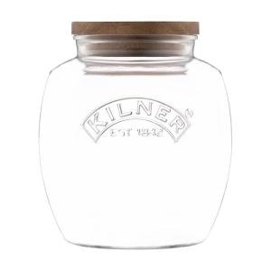 Kilner 2L Glass Jar with Wooden Lid and Seals