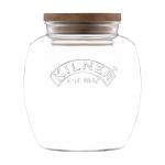 Kilner 2L Glass Jar with Wooden Lid and Seals