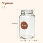 Airtight Glass Storage Jars, Set of 3