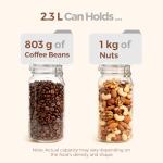 Airtight Glass Storage Jars, Set of 3