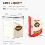 Airtight Plastic Flour Storage Containers - Set of 4
