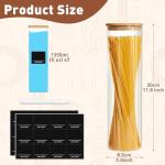 Glass Storage Jars with Bamboo Airtight Lids - 3 Pack