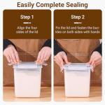 Airtight Plastic Flour Storage Containers - Set of 4