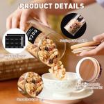 Glass Storage Jars with Bamboo Airtight Lids - 3 Pack