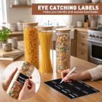 Glass Storage Jars with Bamboo Airtight Lids - 3 Pack