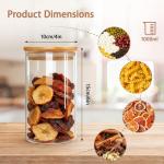Airtight Glass Pasta Storage Jars with Bamboo Lids