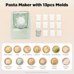Electric Pasta Maker with 13 Noodle Molds