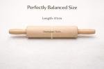 Beech Wood Rolling Pin with Smooth Handles