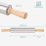 Stainless Steel Non-Stick Rolling Pin with Handles