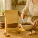 Kraft Zip Lock Food Bags with Window - 50 Pack