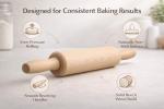 Beech Wood Rolling Pin with Smooth Handles