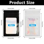 120 Pcs Resealable Metallic Foil Pouches