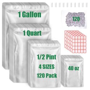 Mylar Food Storage Bags with Oxygen Absorbers