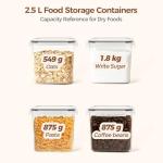 Airtight Plastic Storage Containers for Flour - Set of 3