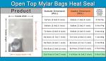 100 Pack Silver Mylar Heat Seal Food Storage Bags