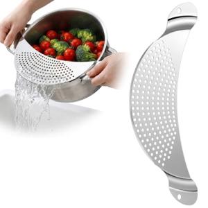 Stainless Steel Pot Strainer with Handle
