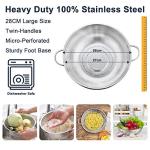 HaWare 5-Quart Stainless Steel Colander with Handle