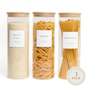 Large Airtight Glass Storage Jars for Pasta