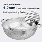 HaWare 5-Quart Stainless Steel Colander with Handle