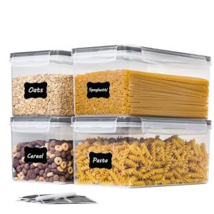 4-Pack Pasta Storage Containers with Lids