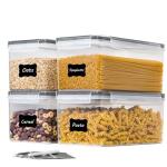 4-Pack Pasta Storage Containers with Lids