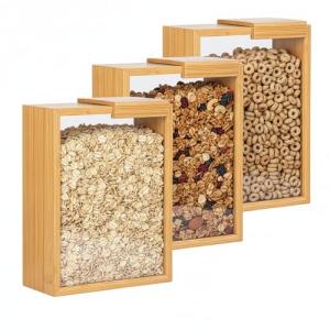 3-Piece Airtight Wooden Kitchen Storage Canisters