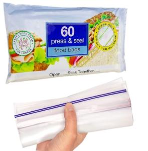 60 Re-Sealable Food Storage Bags for Freshness