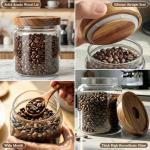3-Piece Glass Storage Jar Set with Wooden Lids