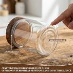 3-Piece Glass Storage Jar Set with Wooden Lids